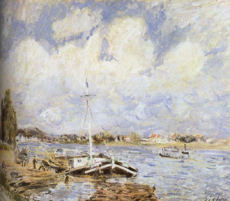 Alfred Sisley The boat on the sea